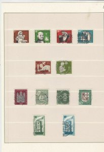 germany 1955/56 used stamps sheet ref 17840