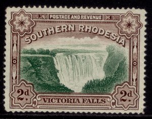 SOUTHERN RHODESIA GV SG35a, 2d green & chocolate, NH MINT.