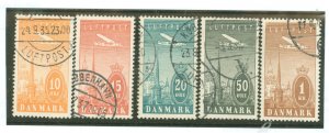 Denmark #C6-C10 Used Single (Complete Set)