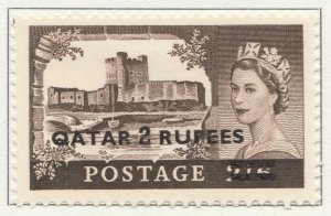 1957 Qatar 2r on 2s6d MH* Stamp A4P10F39421-