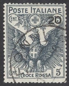 Italy Sc# B4 Used 1916 20c on 15c+5c Eagle & Arms