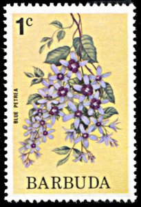 Barbuda 171, MNH, Blue Petrea Flower