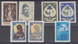 Iran Sc 1169/1285 MNH. 1961-64 issues, 4 complete sets, fresh, bright, F-VF