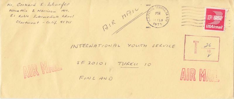  Airmail Issues 13c Winged Envelope 1975 U.S. Postal Service, CA 906 Airmail ...