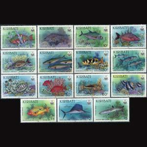 KIRIBATI 1990 - Scott# 540-54 Fish Set of 15 NH