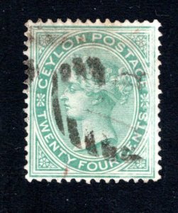 Ceylon #68,  VF, Used, CV $2.25 ....  1290055