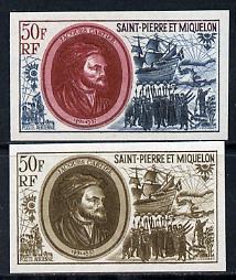 St Pierre & Miquelon 1970 Celebrities 50f Jacques Car...