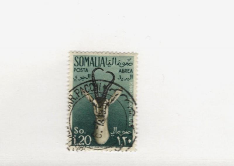 1960 Somalia Independence SC #C44 GAZELLE used stamp