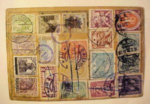 GERMANY  & 5 DIFF. OTHER COUNTRIES on 1920 POSTCARD