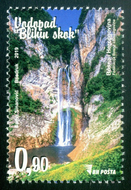 BOSNIA&HERZEGOVINA 2019 - Waterfall on the river Bliha (Natural Parks), MNH 