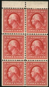 MALACK 375a VF OG LH, booklet pane, SUPER NICE! b4929 
