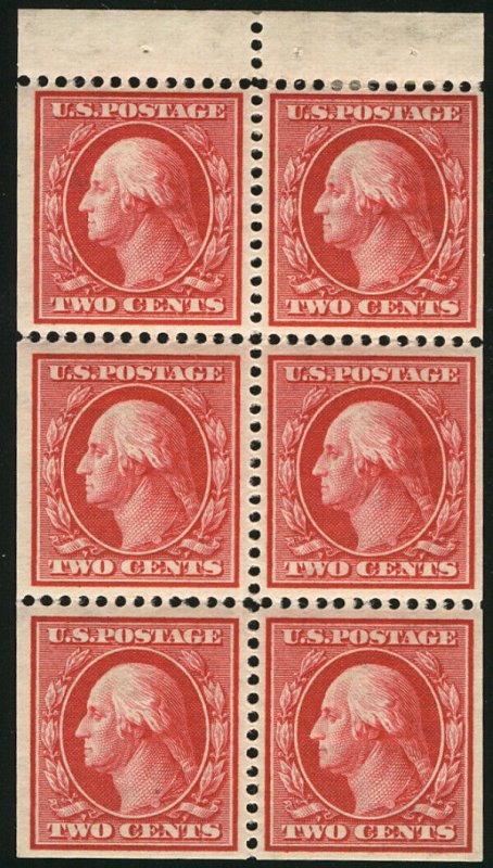 MALACK 375a VF OG LH, booklet pane, SUPER NICE! b4929 