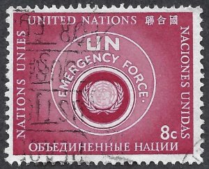 United Nations #54 8¢ UN Emergency Force (1957). Used.