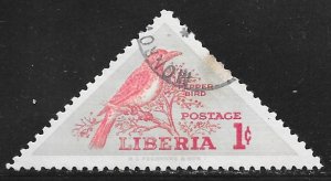 Liberia 341: 1c Pepper Bird, CTO, F-VF