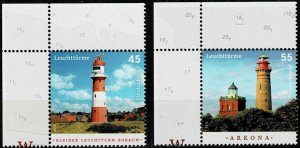 Germany 2012,Sc.#2680-1 MNH, Lighthouses