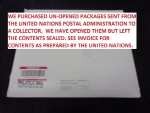 UNITED NATIONS SEALED SHIPMENT 5-23-05 PD $26 INVOICE MNH STAMPS FDCS MORE!