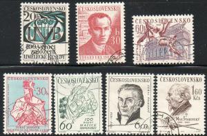 Czechoslovakia  Scott  1159-1165  CTOs  Complete