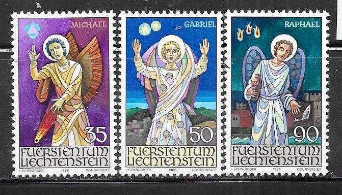 Liechtenstein #855-857  Christmas 1986  (MNH)  CV $2.35