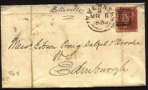 GB SCOTLAND 1858 INVERNESS EXPERIMENTAL DUPLEX on folded entire...........94758a 