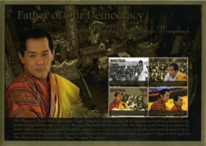 Bhutan 2012 - Father of Democracy - Sheet of 4 Stamps - MNH