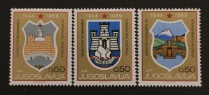 Yugoslavia 1969 #991-3, MNH.