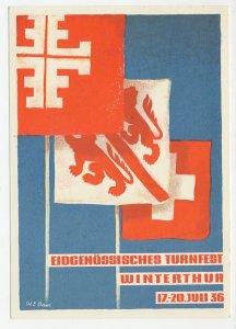 Card / Postmark Switzerland 1936 Gymnastic Festival - Turnfest