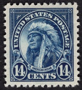 US #565 Superb w/Original Gum. Lightly Hinged.