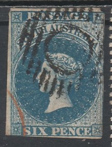 SOUTH AUSTRALIA 1855 QV 6D IMPERF