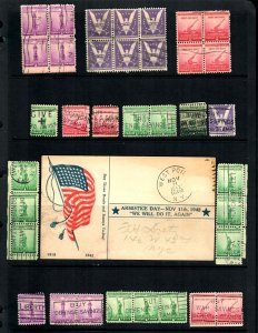 ARa Armistice Day 11/11 1942 PMs Buy Bonds West Point NY L F.H. Dietz  35 stamps