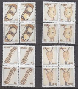 NAMIBIA, 1995 Ornaments set of 4, blocks of 4, mnh.