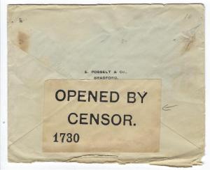 1916 Great Britain To USA WW1 Censored Cover - Machine Cancel - See Rev  (RR147)