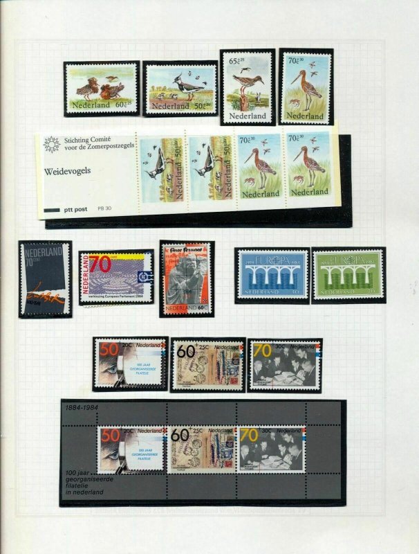 Netherlands Mid/Modern MNH Sheets Booklets Wildlife Red X 130Tro454