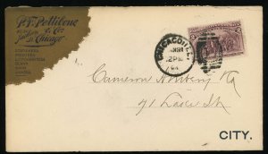 USA Chicago 1894 Commercial Cover 2c Postage #231 Columbus