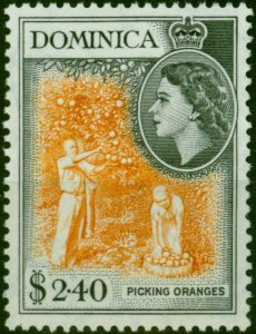 Dominica 1954 $2.40 Yellow-Orange & Black SG158 V.F MNH