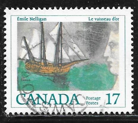 Canada 818: 17c Le Vaisseau d'Or by Emile Nelligan, used, VF