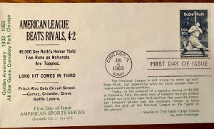 US # 2046 Babe Ruth FDC collection 7 covers all different