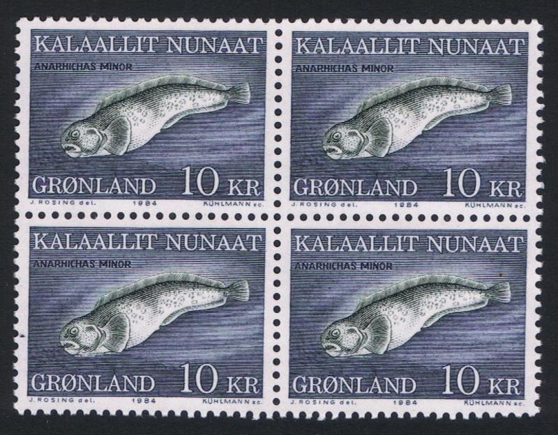 Greenland Spotted Wolffish 1v 10Kr Block 2*2 SG#151 SC#137 MI#154