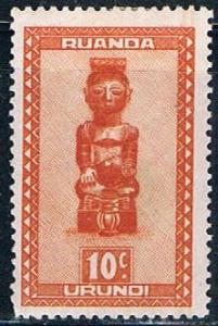 Ruanda Urundi 90 MNH Carved figure 1948 (R0255)+