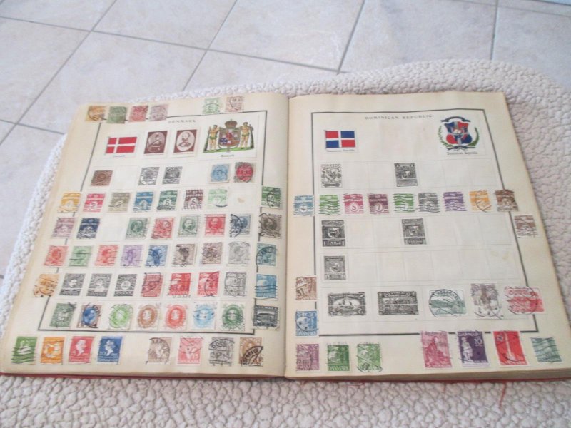 VEGAS - Battered 1928 Scott Album - OLD Stamps Incl China  >160 Photos! FE604