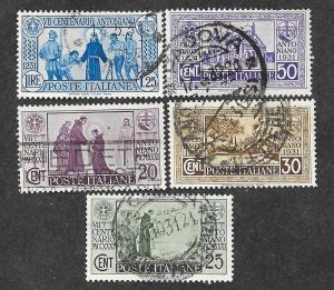Italy 258-262 Used!