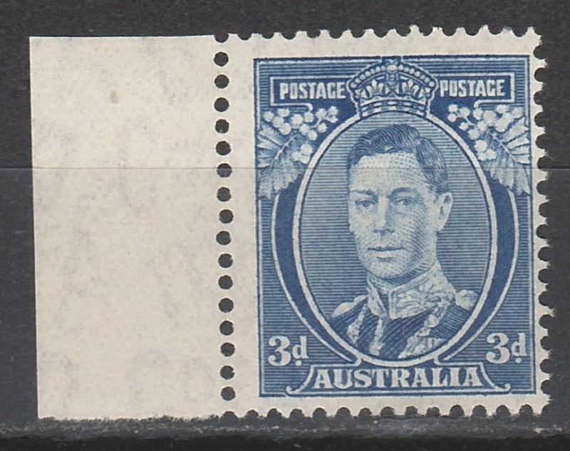 AUSTRALIA 1937 KGVI 3D DIE II THIN PAPER 