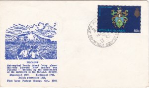 Pitcairn Islands # 129, Pitcairn's Coat of Arms, First Day Cover