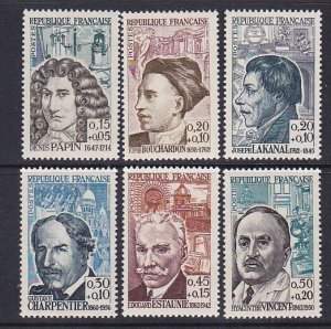 France B359-64 MNH OG 1962 Portraits Full Set of 6 Very Fine