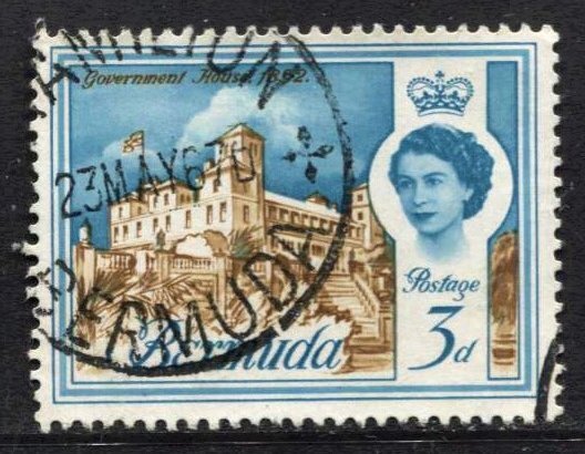 STAMP STATION PERTH Bermuda #177 QEII Definitive Used - CV$0.25