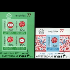 INDONESIA 1977 - Scott# 999C-1000C S/S Phil.Exhib.Imp. NH