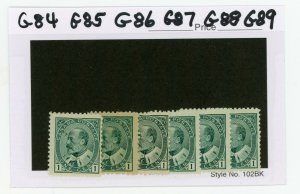 Canada 1903-08 KEVII Admiral 1¢ Green  Scott #89 MNH **G85**