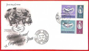 aa3742 - British Honduras - POSTAL HISTORY - FDC COVER 1965 Cooperation Year