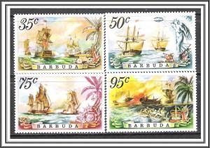 Barbuda #209-212 Ships Battle MNH