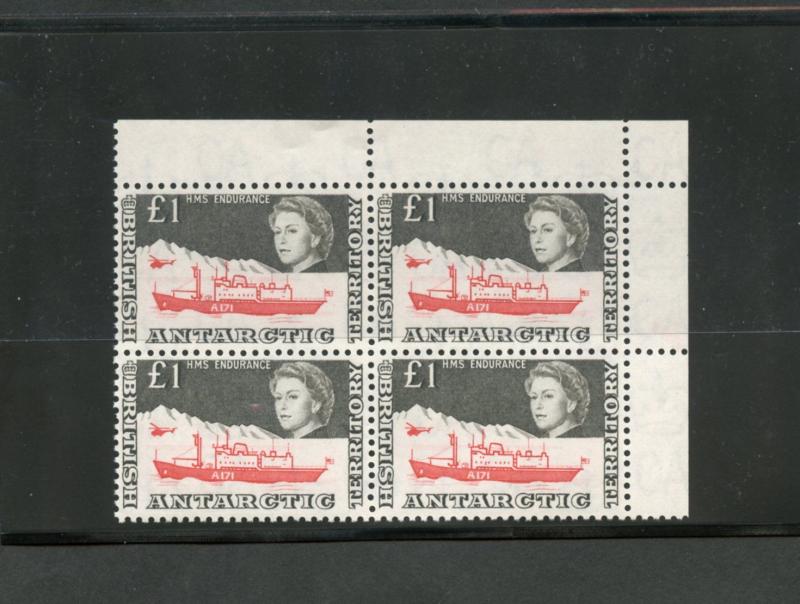 BRITISH ANTARCTIC TERRITORY SCOTT#24  UPPER RIGHT CORNER BLOCK OF FOUR MINT NH