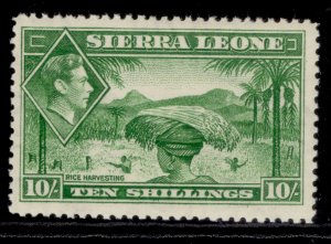 SIERRA LEONE GVI SG199, 10s emerald-green, M MINT. Cat £38.